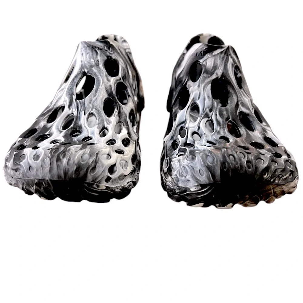 Merrell Hydro Moc Black White Marbled Slip On Water Shoe Heel Strap Size 8